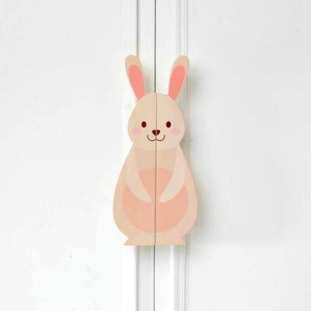 Handcrafted Acacia Wood Rabbit Cabinet Handles Set